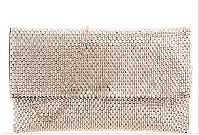 Chic Glossy Textured Princess Clutch With Chain Elegant Evening Bag For Formal Events