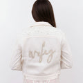 Classic Pearl Beaded Wifey Jacket: