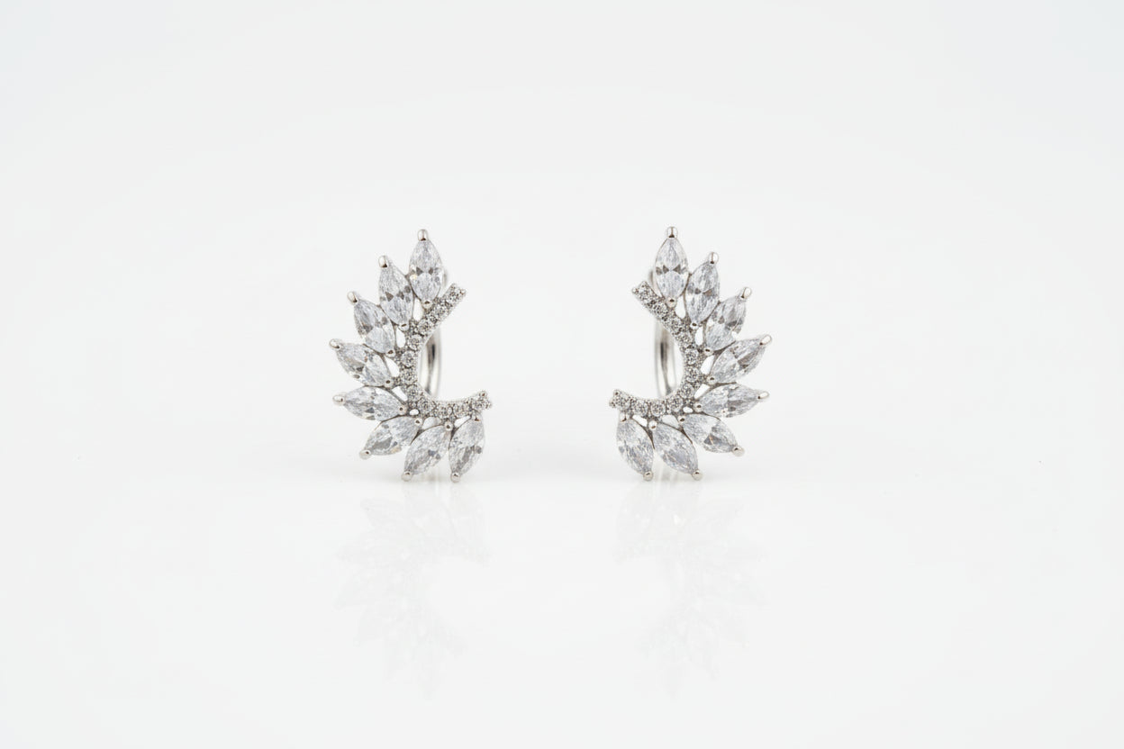 mini leaf burst earring