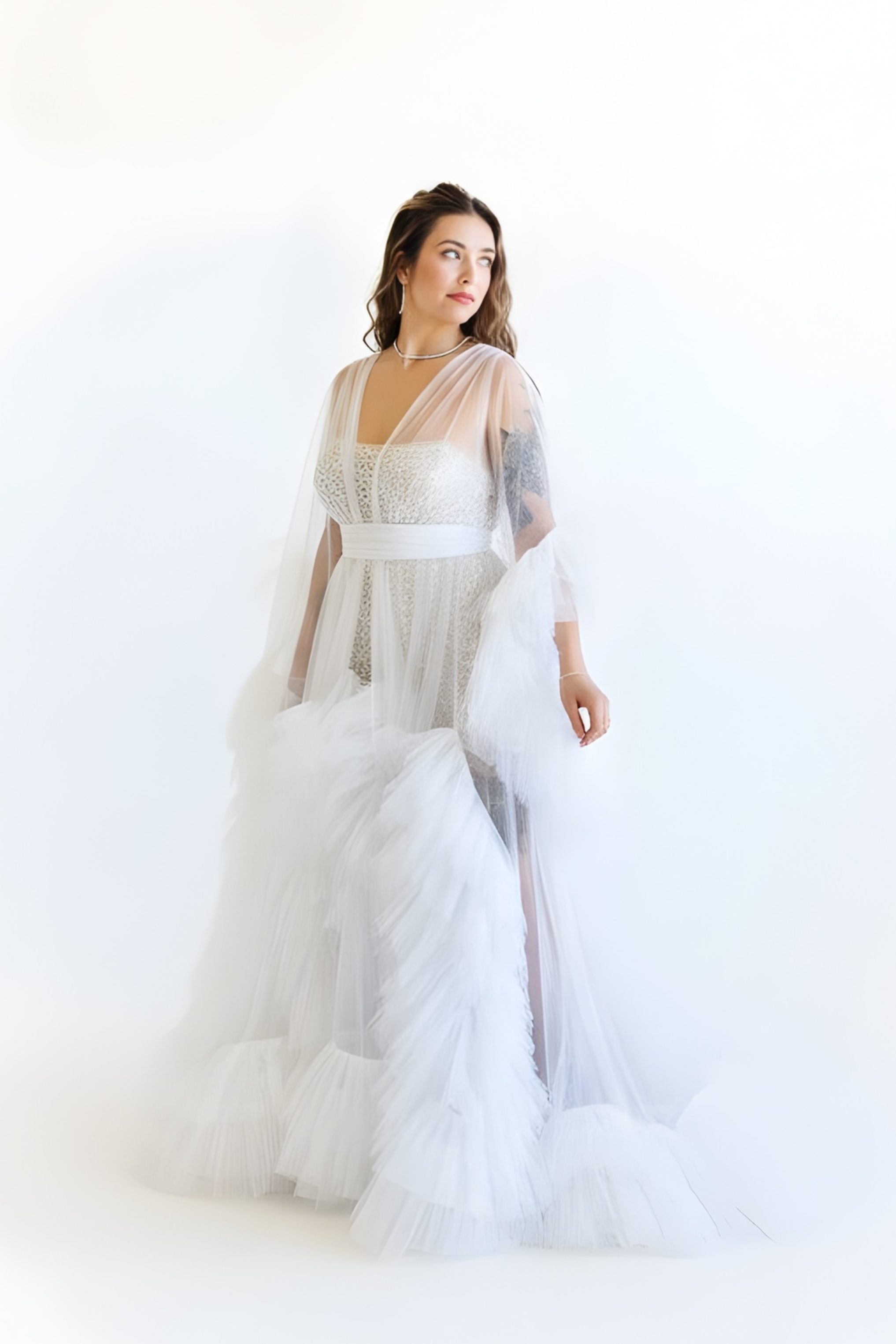 Layered Tulle Robe