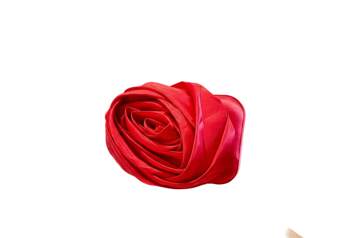 Red Rosette Clutch Elegant Accessory For All Dress Styles Add Magical Touch For Evening Outfits