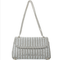 Rhinestone Design Shoulder Bag For Women With Sparkling Crystal Embellishments And Crossbody Strap