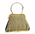 Rhinestone Handle Bag Elegant Evening Clutch Crystal Embellished Handle For Party Night Out