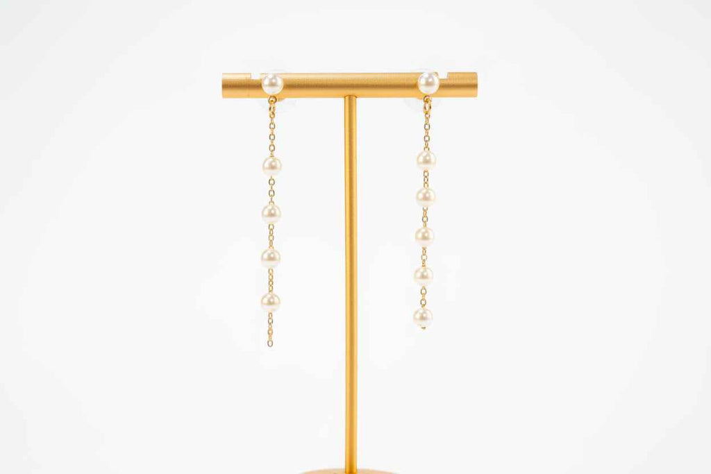 Gold Chain Pearl Drop Dangle