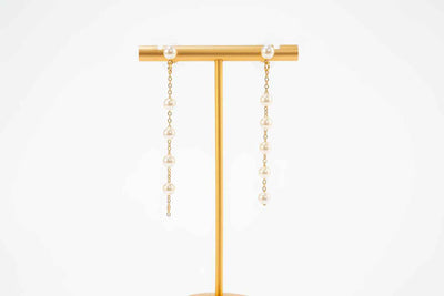 Gold Chain Pearl Drop Dangle
