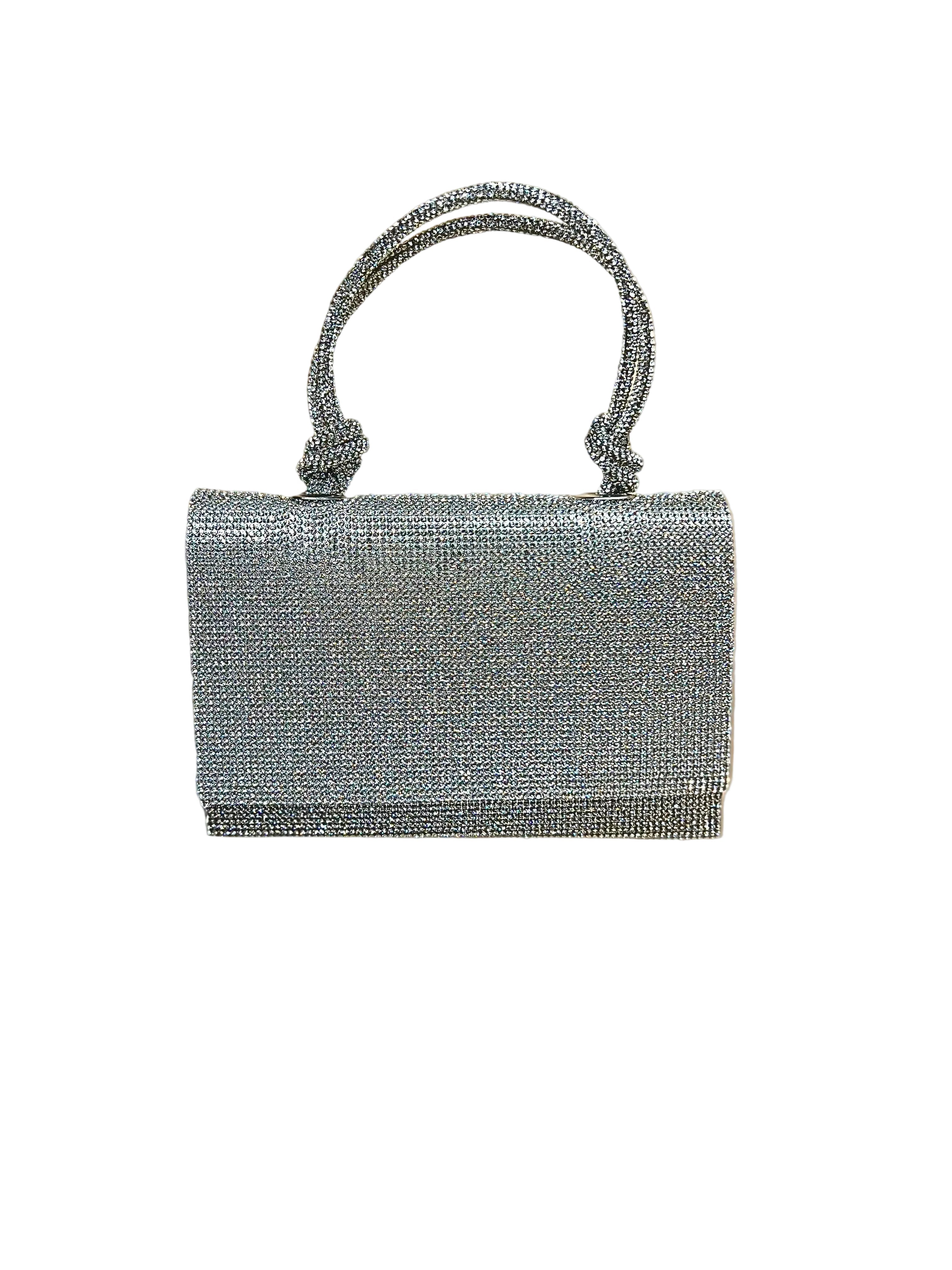 Square Rhinestone Bag Crystal Clutch Evening Party Purse For Weddings And Events