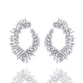 Half Cresent Cluster Earrings
