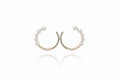 Diamond and Pearl Crescent Earrings