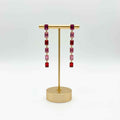 Multi-color baguette earrings