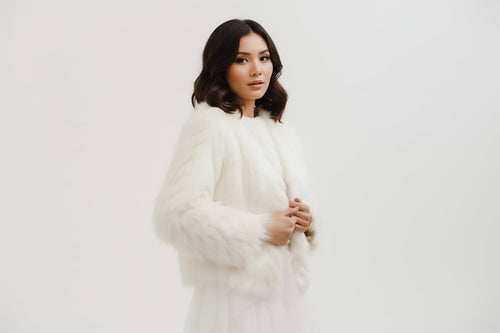 Anna Faux Fur Bridal Jacket: