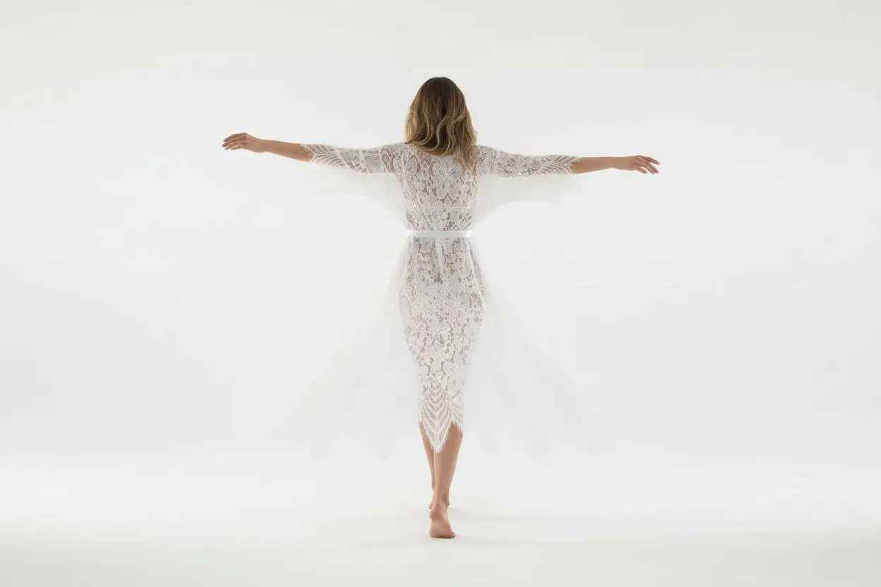 White Lace Robe