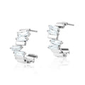Baguette Cut Half Hoops